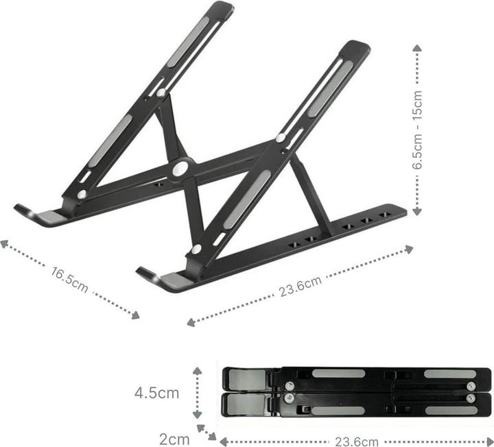 Immagine prodotto Hermex Supporto per notebook Supporto per laptop Supporto per tablet Supporto pieghevole