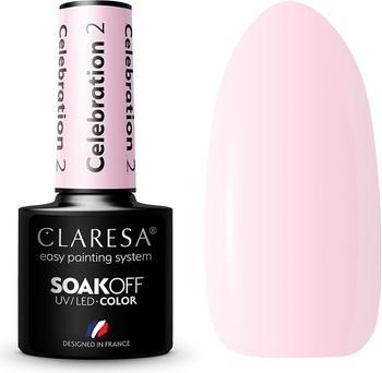 Actual product image Claresa Soak Off Uv/Led Celebration Gel Polish 02 5G (Rose, UV gel varnish)