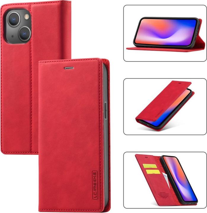 Produktbild Cover-Discount iPhone 13 mini - Stand Flip Case Hülle rot (Apple iPhone 13 mini)