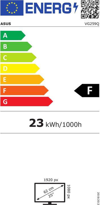 Energie-Label ASUS VG259Q (1920 x 1080 Pixel, 24.50")