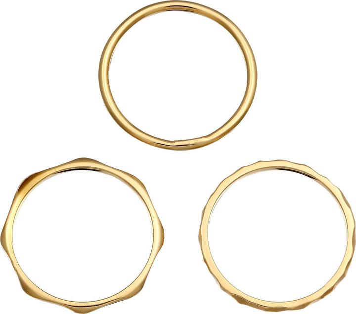 Immagine prodotto Elli Anello a fascia impilabile Set di 3 anelli in argento 925 (54, 925 Argento)