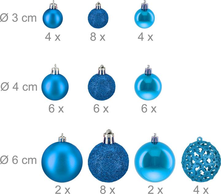 Actual product image Relaxdays christmas baubles (50 -part)