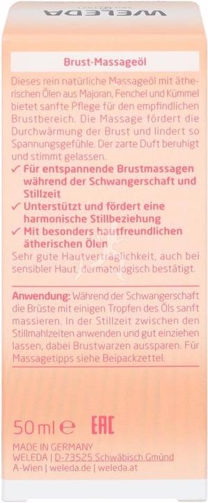 Actual product image Weleda Breast Nursing Oil