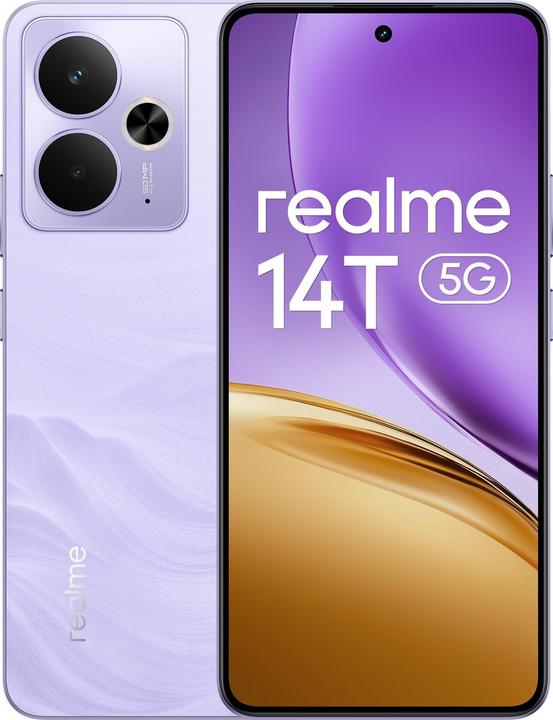 Produktbild realme 14T 5G 8GB 256GB Lightning Purple (256 GB, Lightning Purple, 6.67", SIM + eSIM, 50 Mpx, 5G)