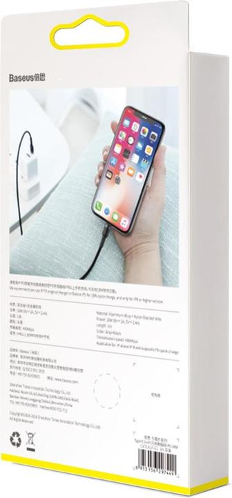 Produktbild Baseus USB C – Lightning (1 m, USB 3.2 Gen 1)