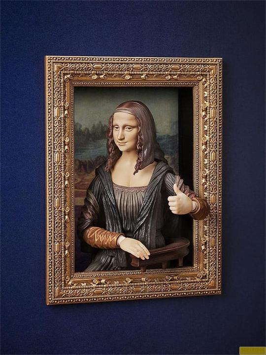 Actual product image FREEing The Table Museum figurine Figma Mona Lisa by Leonardo da Vinci 14 cm