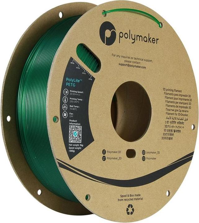 Image du produit Polymaker Filament (PETG, 1.75 mm, 1000 g, Vert)