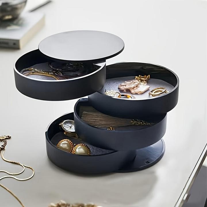 Actual product image Only-Bags.Store Stylish, rotating, multi-layer desk organiser with lid - perfect for the