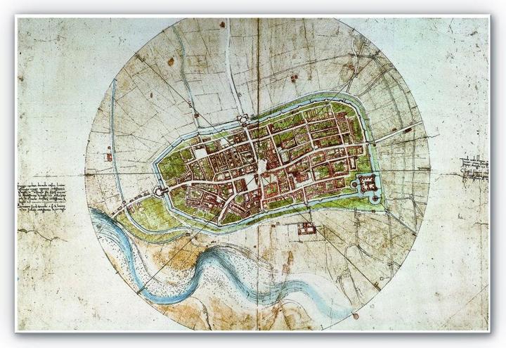 Produktbild Trenddeko Da Vinci - Stadtplan von Imola (45 x 30 cm)