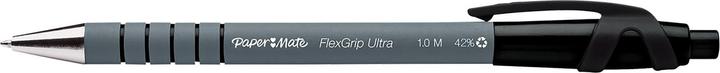 Actual product image Paper Mate Flexgrip Ultra Clip-on Retractable Ballpoint Pen Medium 12 Pieces (Black, Gray, 12 x)