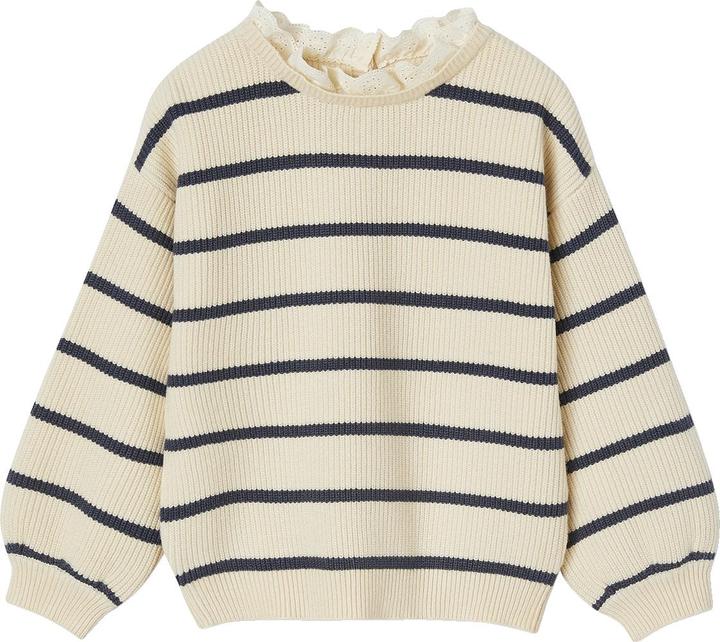 Immagine prodotto Vertbaudet Mädchen Pullover mit Volantkragen, Capsule Collection MAMA, TOCHTER & BABY Oeko-Tex (110)