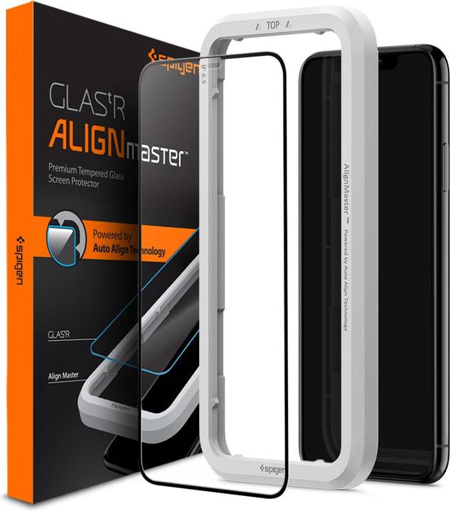 Produktbild Spigen Gehärtetes Glas SPIELT ALM GLASS FC IPHONE 11 FÜR KOFFER (1 Stück, Apple iPhone 11 Pro)