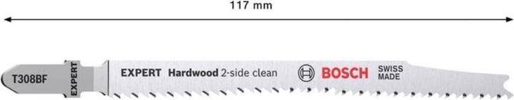 Produktbild Bosch Professional Zubehör EXPERT ‘Hardwood 2-side clean’ T 308 BF Stichsägeblatt, 100 Stück