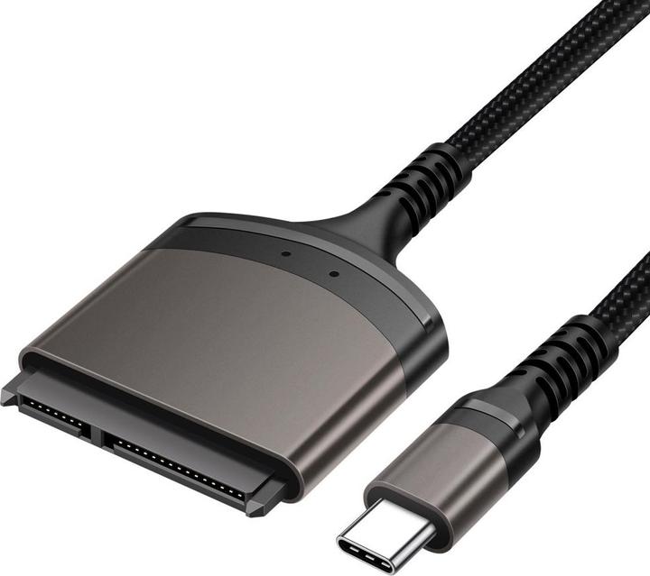 Actual product image Ueli Express SATA to USB-C adapter 5Gbps 22-pin for hard drives (5 W)