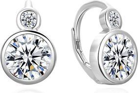 Beneto Distinctive silver earrings with zirconia AGUC3294