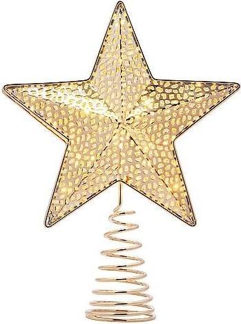 Actual product image Lotti LED Tree Top Star 18cm champagne 63396 (1 -part)