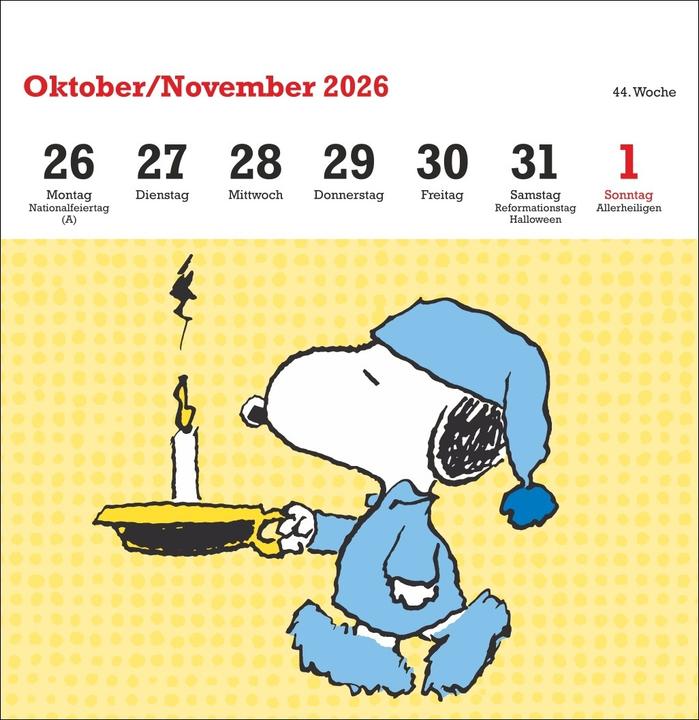 Produktbild Peanuts Premium-Postkartenkalender 2026 (Harter Einband, Deutsch)