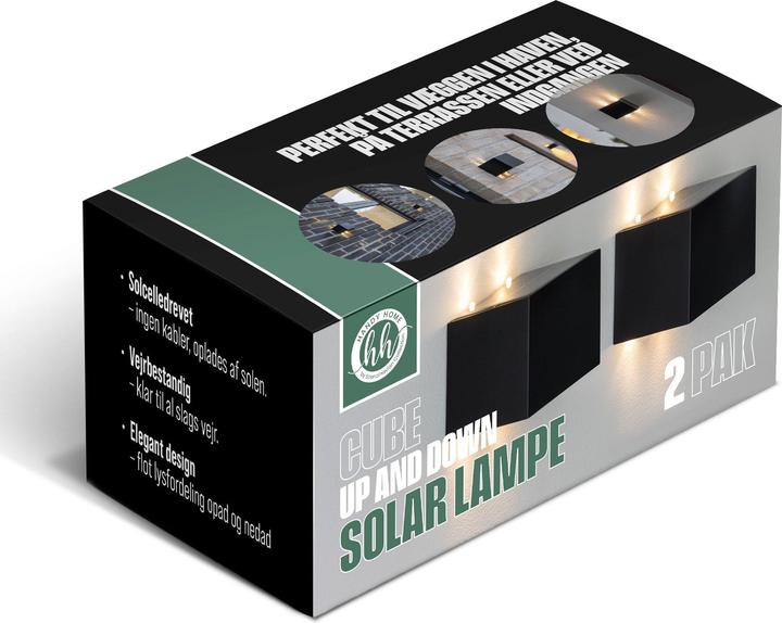 Actual product image Homey - Cube Up and Down Solar Lamp - 2 pcs