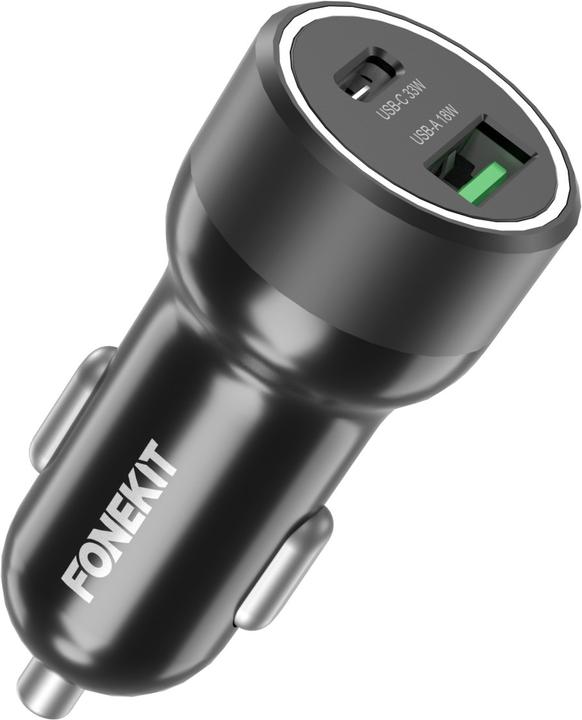 Immagine prodotto FoneKit 51W Car Charger, USB-C + USB-A