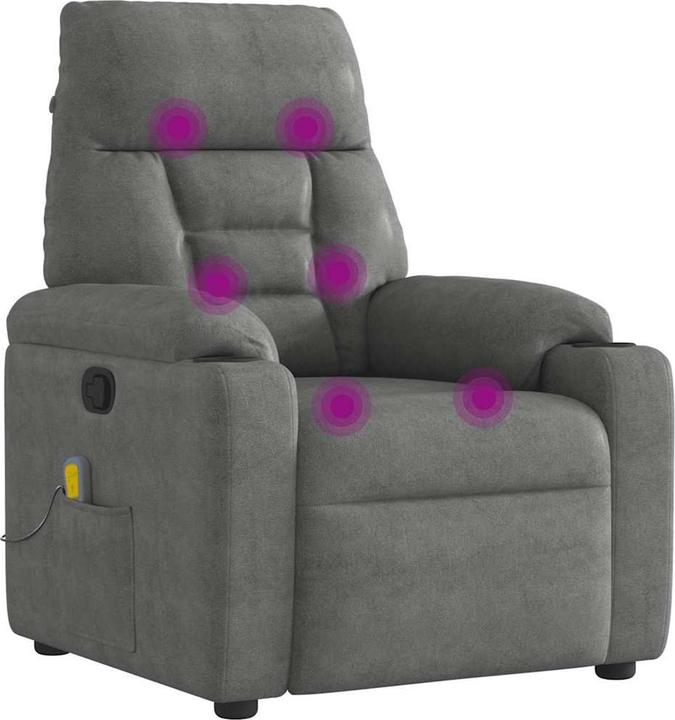 Produktbild VidaXL Massagesessel Dunkelgrau Mikrofasergewebe