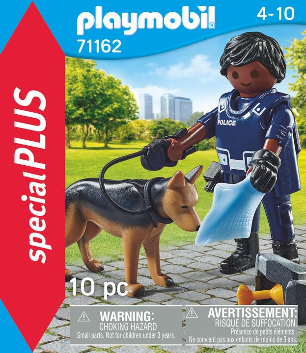 Actual product image Playmobil 71162 Policeman with sniffer dog (71162, Playmobil Special Plus)