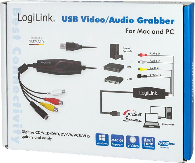 Immagine prodotto LogiLink Grabber video/audio (USB 2.0, segnale TV analogico)