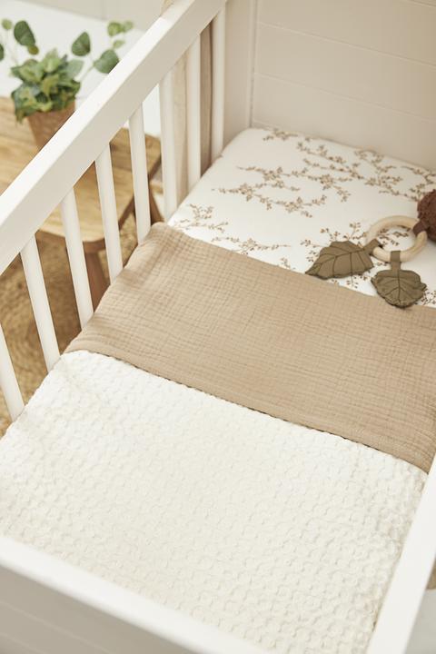 Produktbild Meyco Baby Uni kinderbettlaken - pre-washed musselin - taupe - 100x150cm