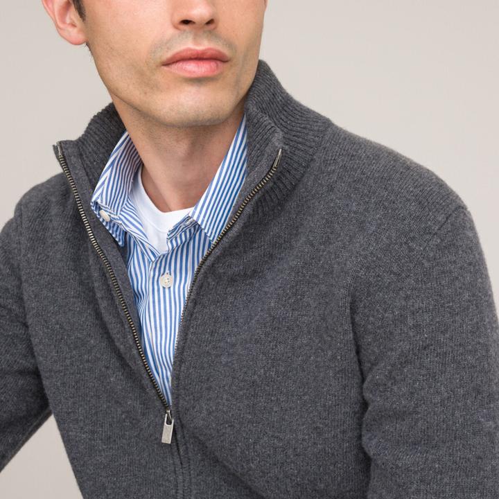 Actual product image La Redoute Collections 100% Lambswool Cardigan (L)