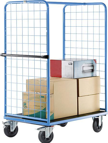 Produktbild eurokraft pro Etagenwagen mit Gitter-Seitenwänden (500 kg)