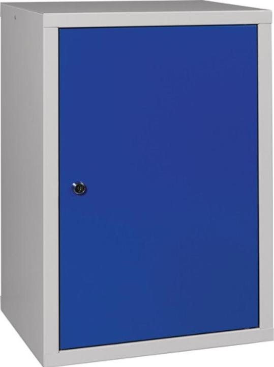 HP Autozubehör Armoire à suspendre H600xl400xP300 mm tôle pleine, 1 fond tôle d’acier gris clair RAL 7035/bleu g... (41 cm, 60 cm)