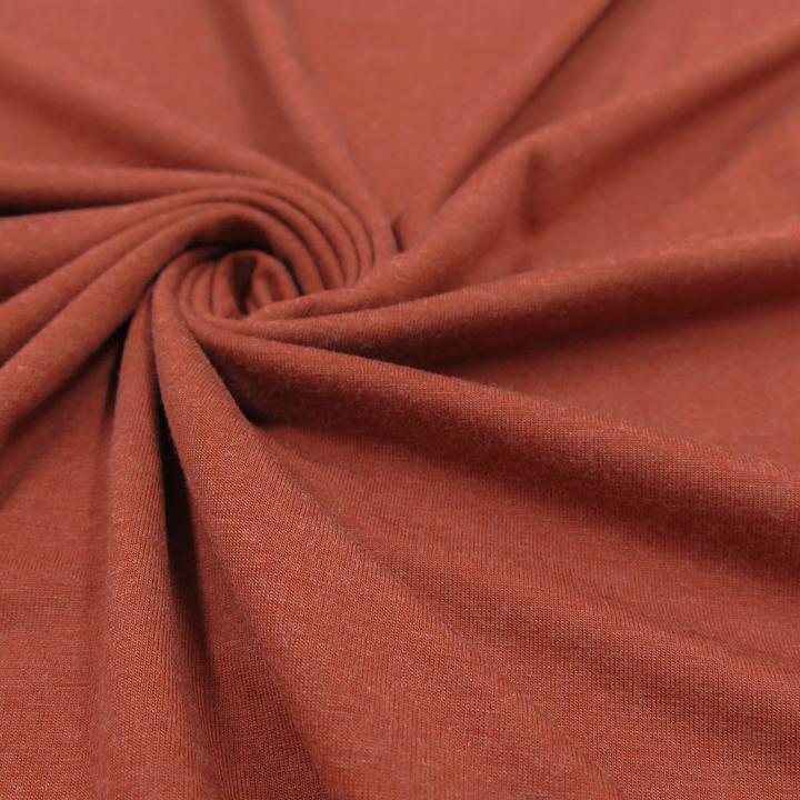 Stoffrestposten Jersey Viksose - Rouille - vente minimale : 1 mètre