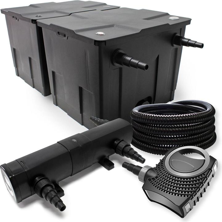 Produktbild Wiltec Filter Set Bio Teichfilter 60000l 18W UV Teichklärer Pumpe Schlauch Schlauch 051
