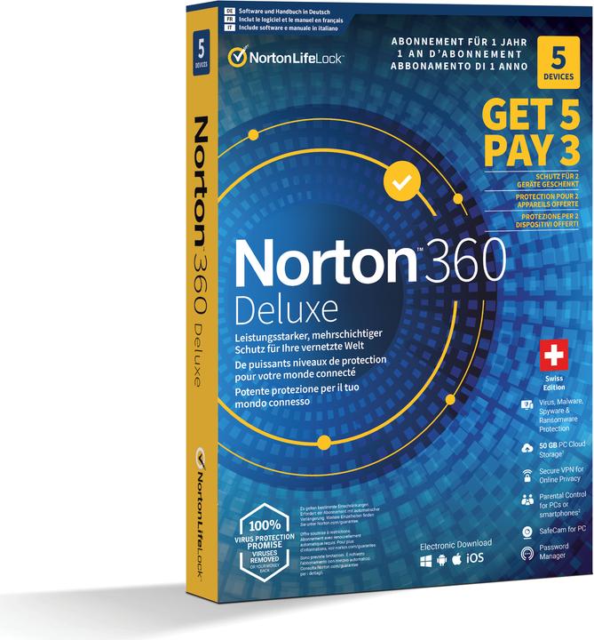 Norton 360 Deluxe (5 Utilisateur, 12 mois)