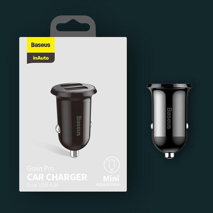 Immagine prodotto Baseus Caricatore da auto Grain Pro 2x USB 4,8A (nero)