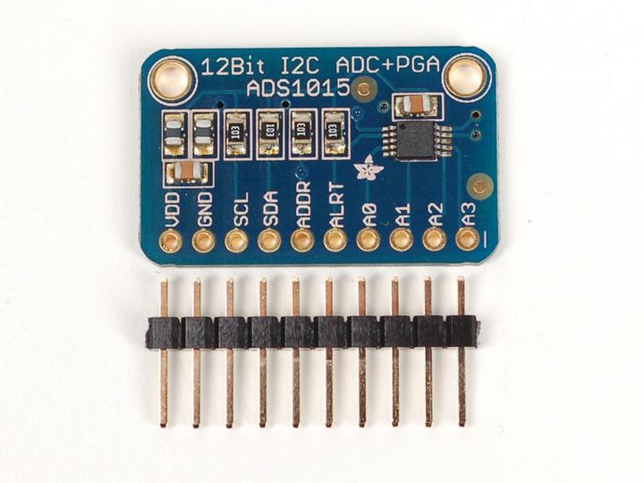 Adafruit ADS1015 12-Bit ADC 4 Ch. w/Gain Amplifier (Add-on)