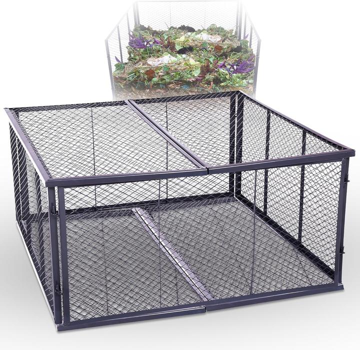 Produktbild Novatool Garten-Komposter Deckel und Boden, Komposter mit erweiterbarem Stecksytem, pulverbeschichte (1000 l)