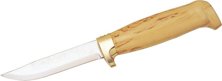 Produktbild Marttiini Outdoormesser, rostfrei, Klinge 11 cm, Birkenholz, Fingerschutz, Lederscheide (11 cm)
