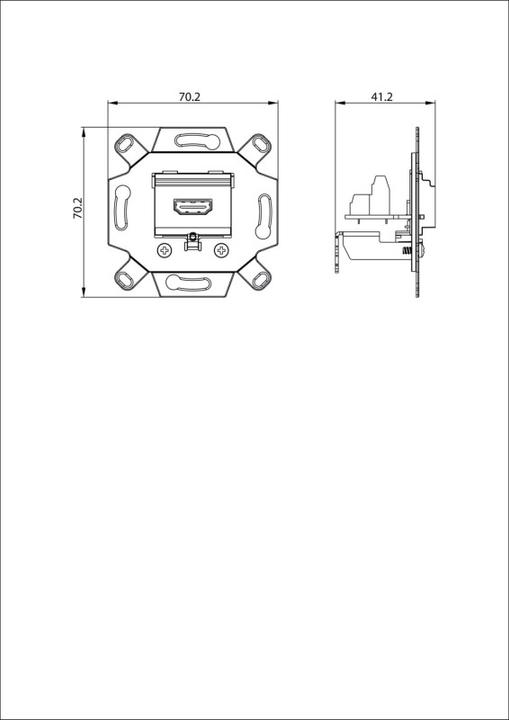 Produktbild Busch-Jaeger 0230-0-0428. Buchsen-Typ: HDMI. Produktfarbe: Metallisch, Weiss (0230-0-0428)