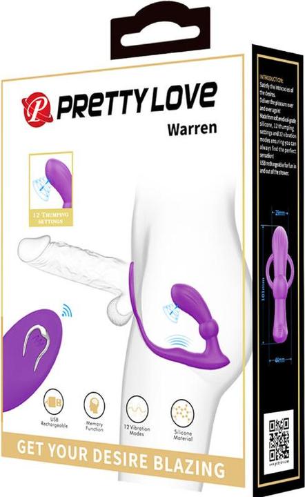 Produktbild Pretty Love Warren Violet Analring & Vibrator