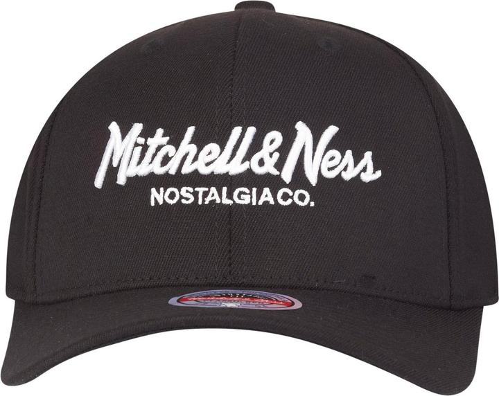 Actual product image Mitchell & Ness Stretch Snapback Cap PINSCRIPT schwarz weiss