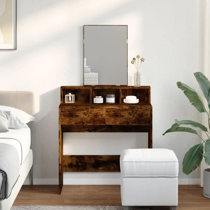 Actual product image VidaXL Dressing Table with Mirror (80 x 41 x 144.5 cm)