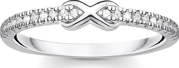 Thomas Sabo Ring Infinity Mit Weissen Steinen Silber