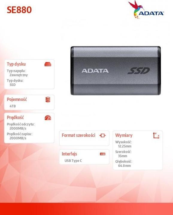 Actual product image Adata SE880 (4 TB)