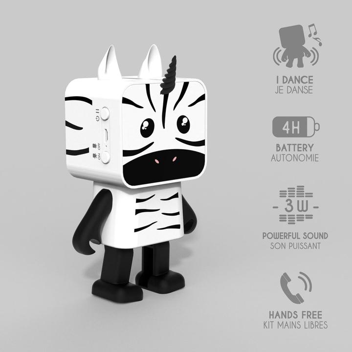 Image du produit Mobility on Board Dancing Animals speaker Zèbre (4 h, Fonctionnement sur batterie)