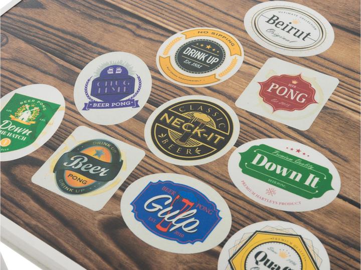 Produktbild Mahoo Beer Pong Tisch mit Biermarken-Aufdruck (Italienisch, Deutsch, Französisch, Englisch)