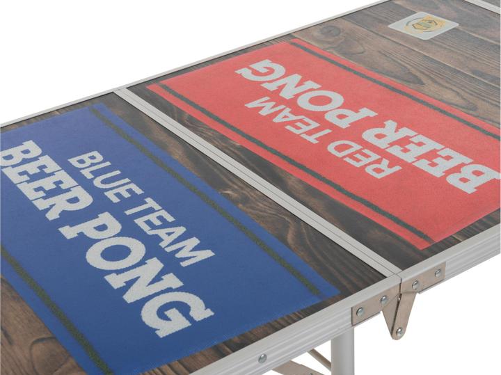 Produktbild Mahoo Beer Pong Tisch mit Biermarken-Aufdruck (Italienisch, Deutsch, Französisch, Englisch)
