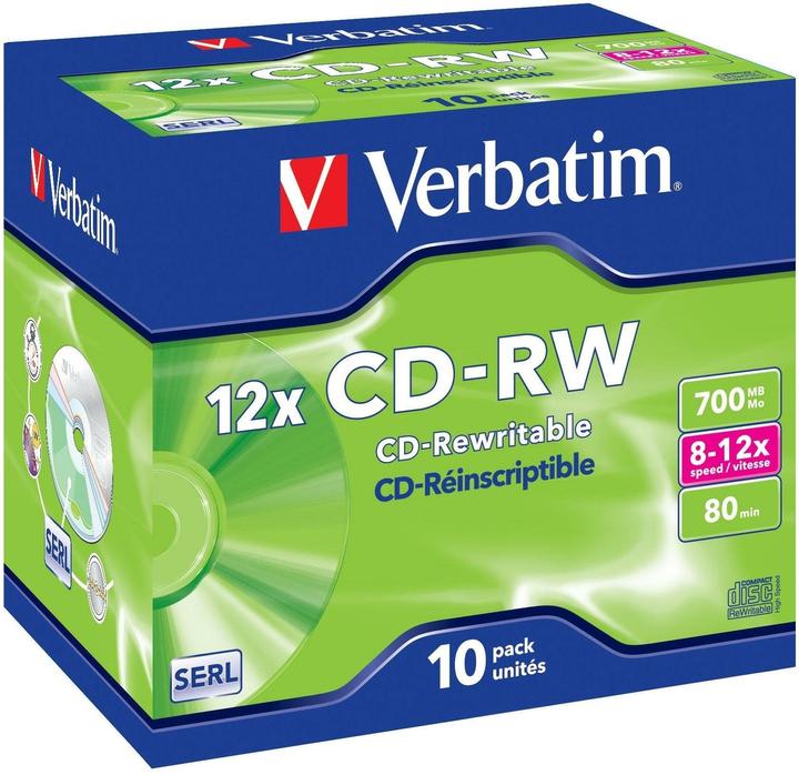 Actual product image Verbatim CD-RW, 700MB, 12x, pack of 10 (10 x)