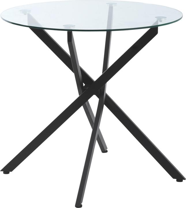 Produktbild Homcom Beistelltisch mit Glasplatte (80 x 80 x 75 cm)