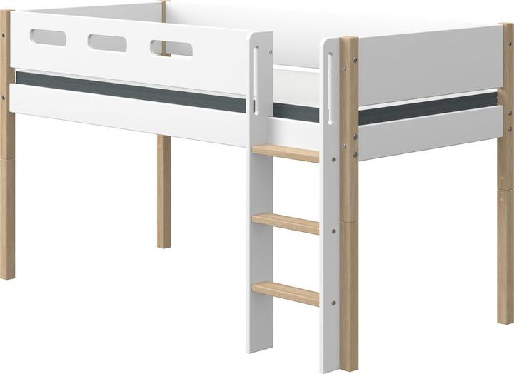 Produktbild Flexa Nor Bett Halbhoch 90x200 Leiter senkrecht (90 x 200 cm)