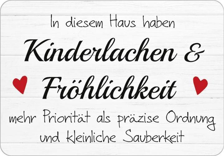 Puag Blechschild Kinderlachen (16.5 x 11.5 cm)